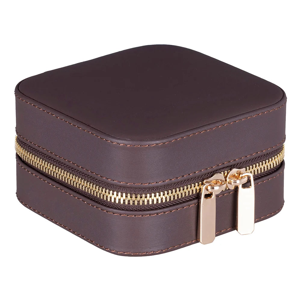 Amanda Jewelry Box, Medium aus echtem Leder aus echtem Leder