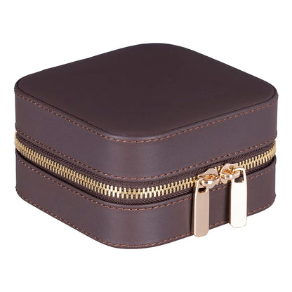 Amanda Jewelry Box, Medium aus echtem Leder aus echtem Leder