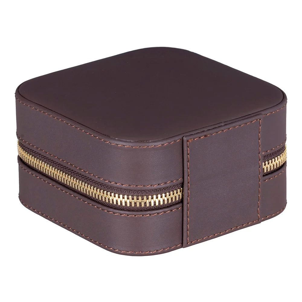 Amanda Jewelry Box, Medium aus echtem Leder aus echtem Leder