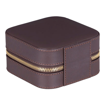 Amanda Jewelry Box, Medium aus echtem Leder aus echtem Leder