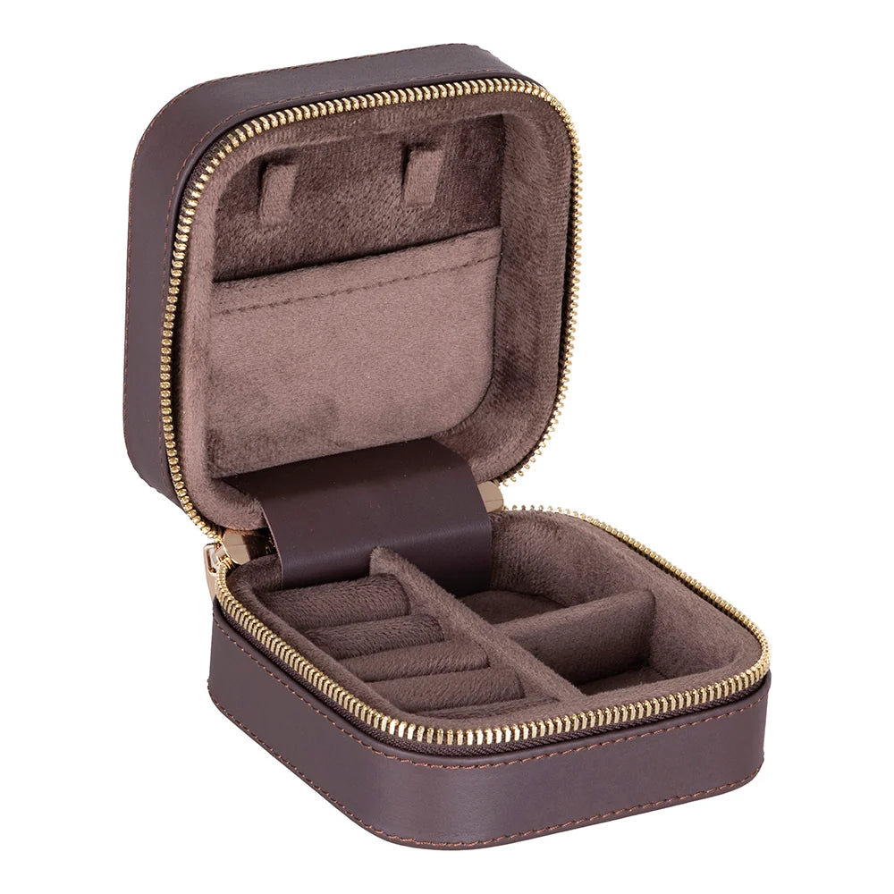 Amanda Jewelry Box, Medium aus echtem Leder aus echtem Leder