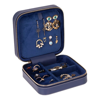 Amanda Jewelry Box, Medium aus echtem Leder aus echtem Leder