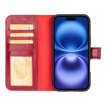 Magic iPhone 16 Plus Detachable Leather Wallet Case
