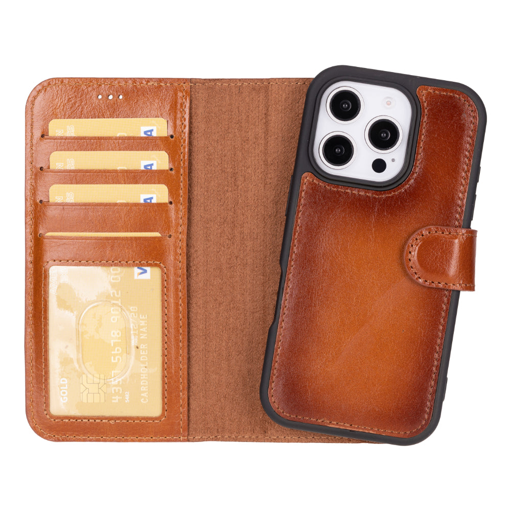 Magic iPhone 16 Pro Detachable Leather Wallet Case