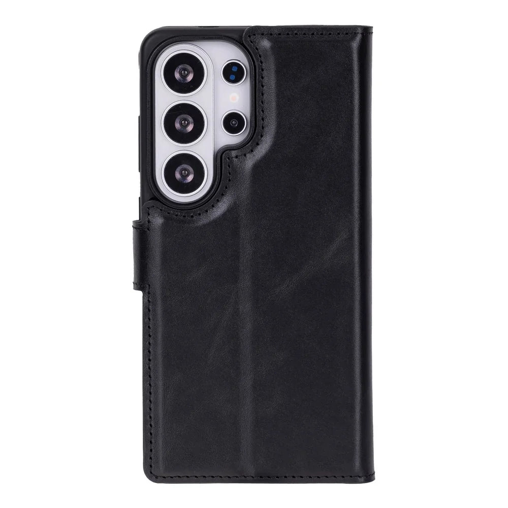 Magic Abnehmbar Leder Wallet Case für Samsung Galaxy S26 Ultra aus echtem Leder