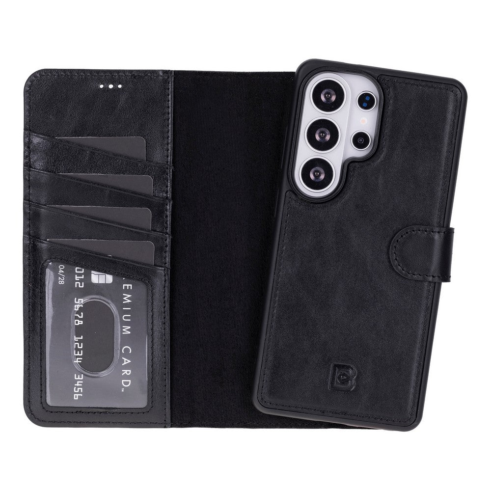 Magic Abnehmbar Leder Wallet Case für Samsung Galaxy S26 Ultra aus echtem Leder