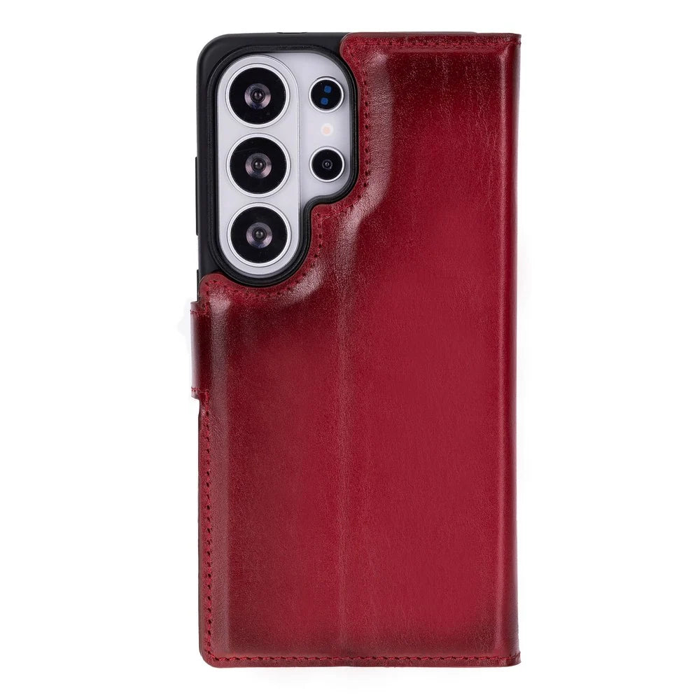 Magic Abnehmbar Leder Wallet Case für Samsung Galaxy S26 Ultra aus echtem Leder