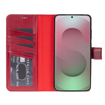 Magic Abnehmbar Leder Wallet Case für Samsung Galaxy S26 Ultra aus echtem Leder