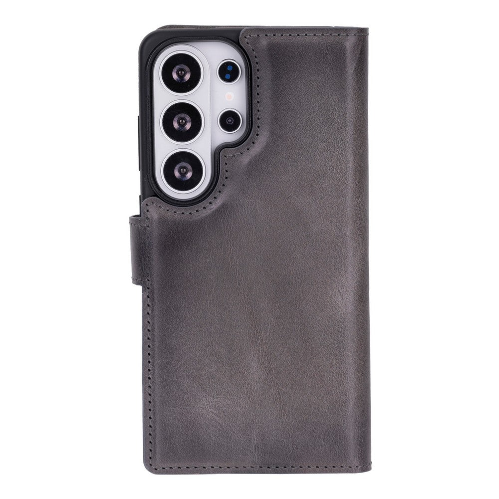 Magic Abnehmbar Leder Wallet Case für Samsung Galaxy S26 Ultra aus echtem Leder