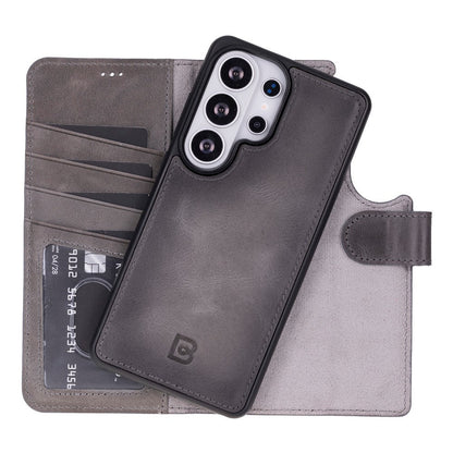 Magic Abnehmbar Leder Wallet Case für Samsung Galaxy S26 Ultra aus echtem Leder
