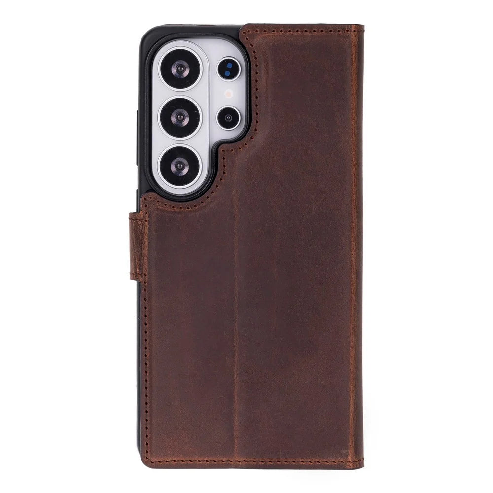 Magic Abnehmbar Leder Wallet Case für Samsung Galaxy S26 Ultra aus echtem Leder