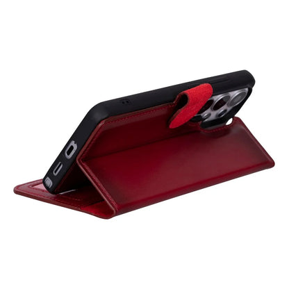 Magic Abnehmbar Leder Wallet Case für Samsung Galaxy S26 Ultra aus echtem Leder