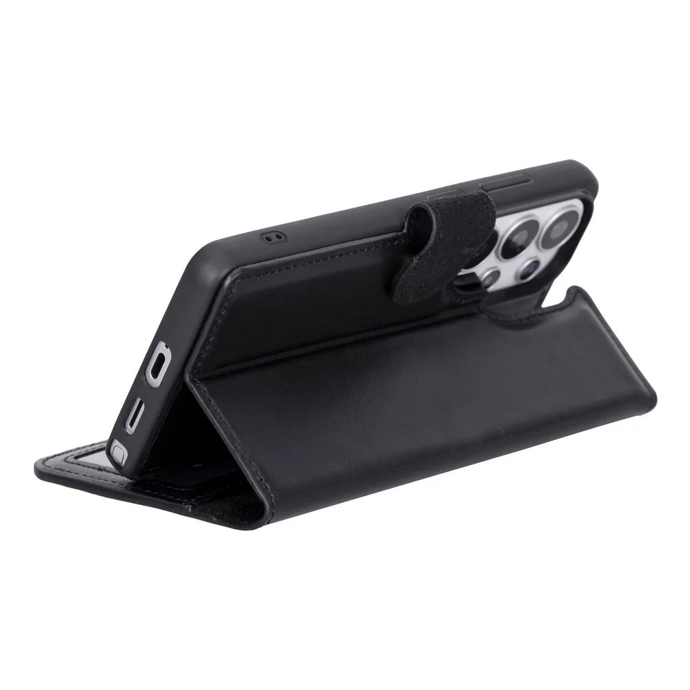 Magic Abnehmbar Leder Wallet Case für Samsung Galaxy S26 Ultra aus echtem Leder