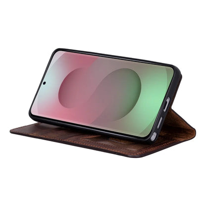 Magic Abnehmbar Leder Wallet Case für Samsung Galaxy S26 Ultra aus echtem Leder