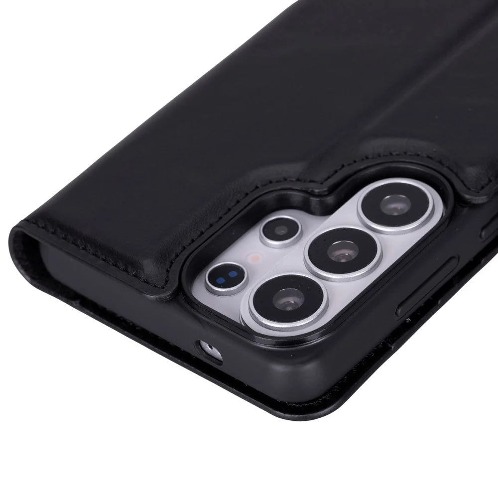 Magic Abnehmbar Leder Wallet Case für Samsung Galaxy S26 Ultra aus echtem Leder