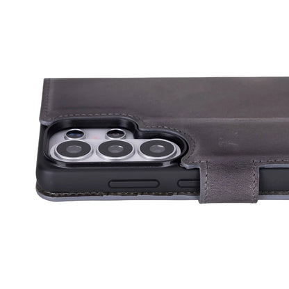 Magic Abnehmbar Leder Wallet Case für Samsung Galaxy S26 Ultra aus echtem Leder