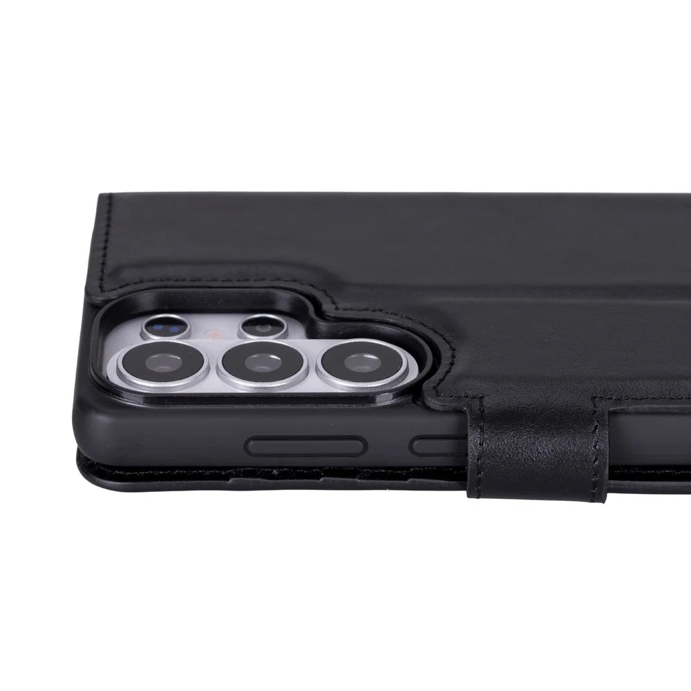 Magic Abnehmbar Leder Wallet Case für Samsung Galaxy S26 Ultra aus echtem Leder
