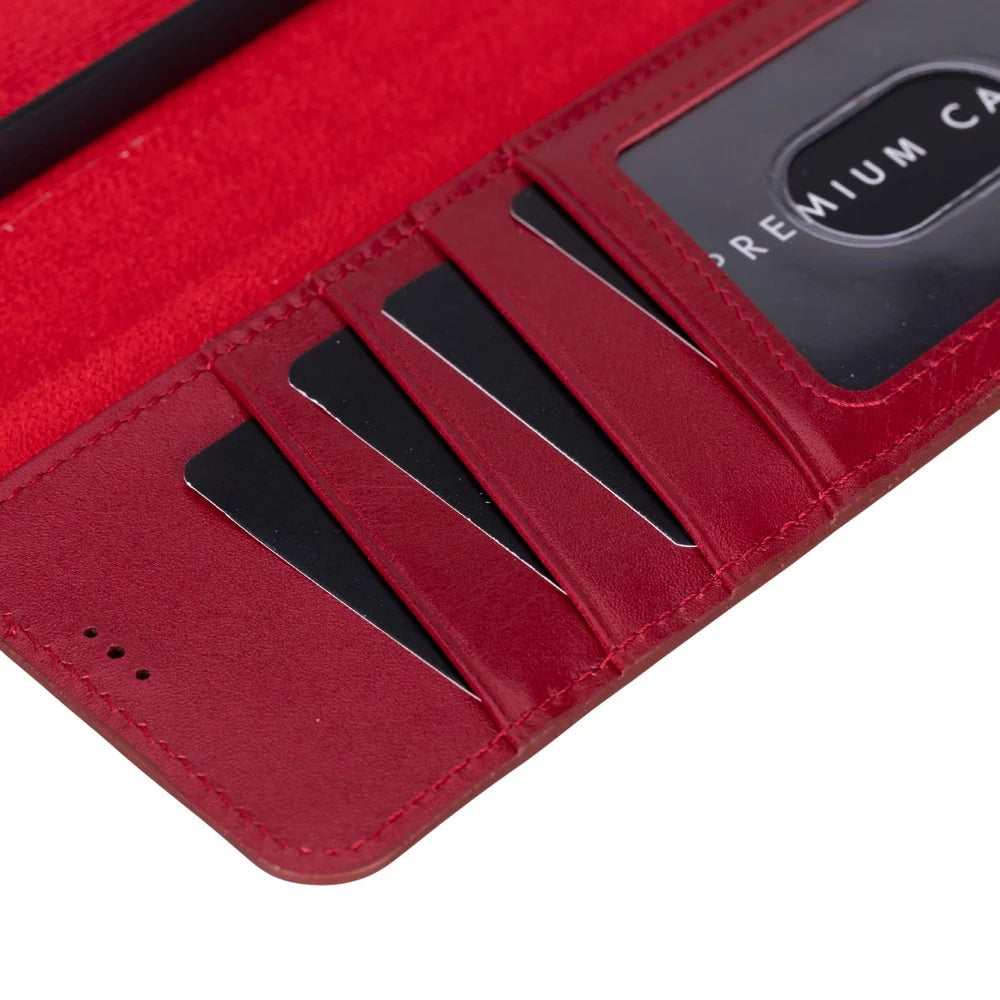 Magic Abnehmbar Leder Wallet Case für Samsung Galaxy S26 Ultra aus echtem Leder