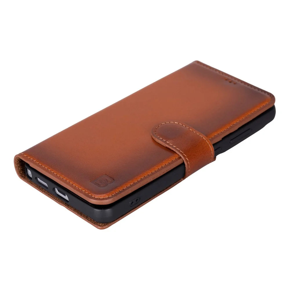 Magic Abnehmbar Leder Wallet Case für Samsung Galaxy S26 Ultra aus echtem Leder