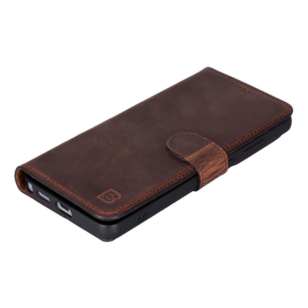 Magic Abnehmbar Leder Wallet Case für Samsung Galaxy S26 Ultra aus echtem Leder