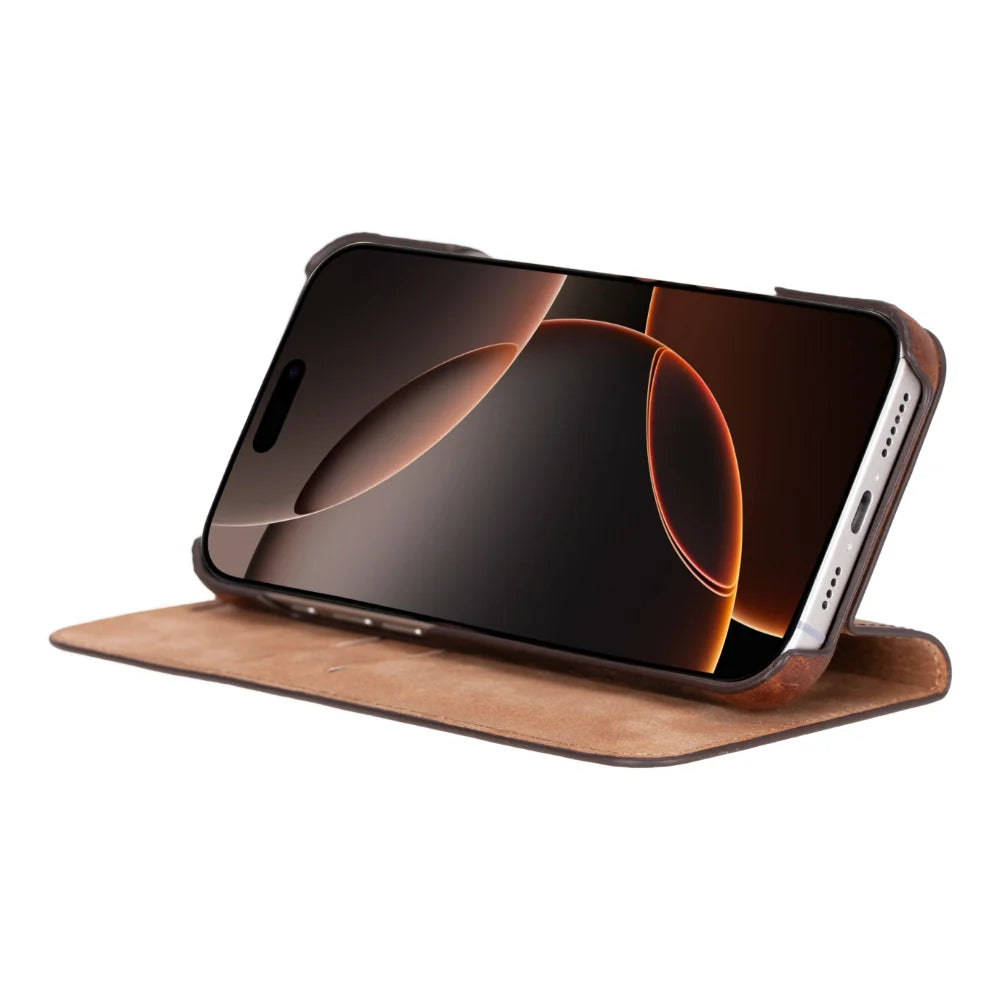 Sonat Leather iPhone 16 Pro Folio Case