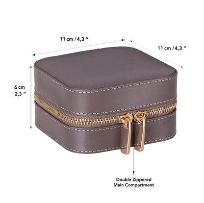 Amanda Jewelry Box, Medium aus echtem Leder aus echtem Leder
