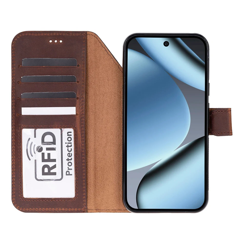 Magic Google Pixel 10 & 10 Pro / Pixel 11 & 11 Pro Detachable Leather Wallet Case
