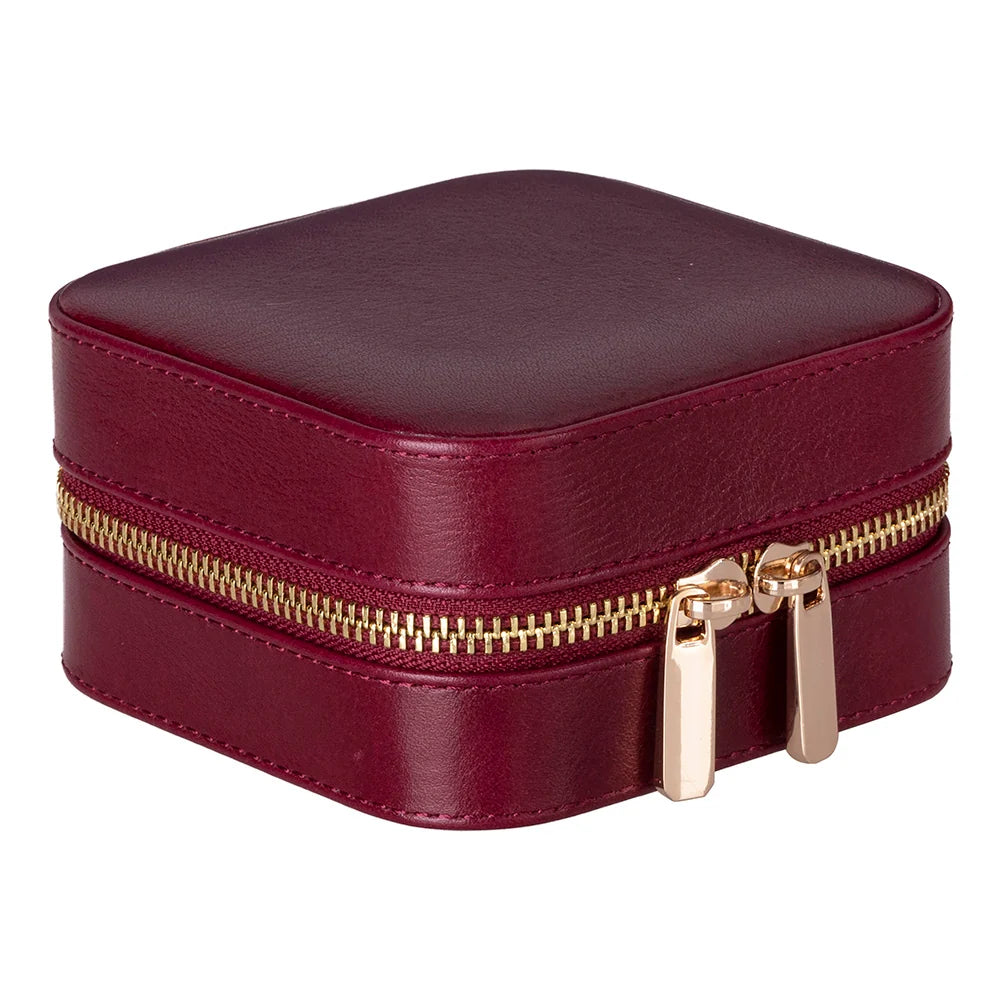 Amanda Jewelry Box, Medium aus echtem Leder aus echtem Leder