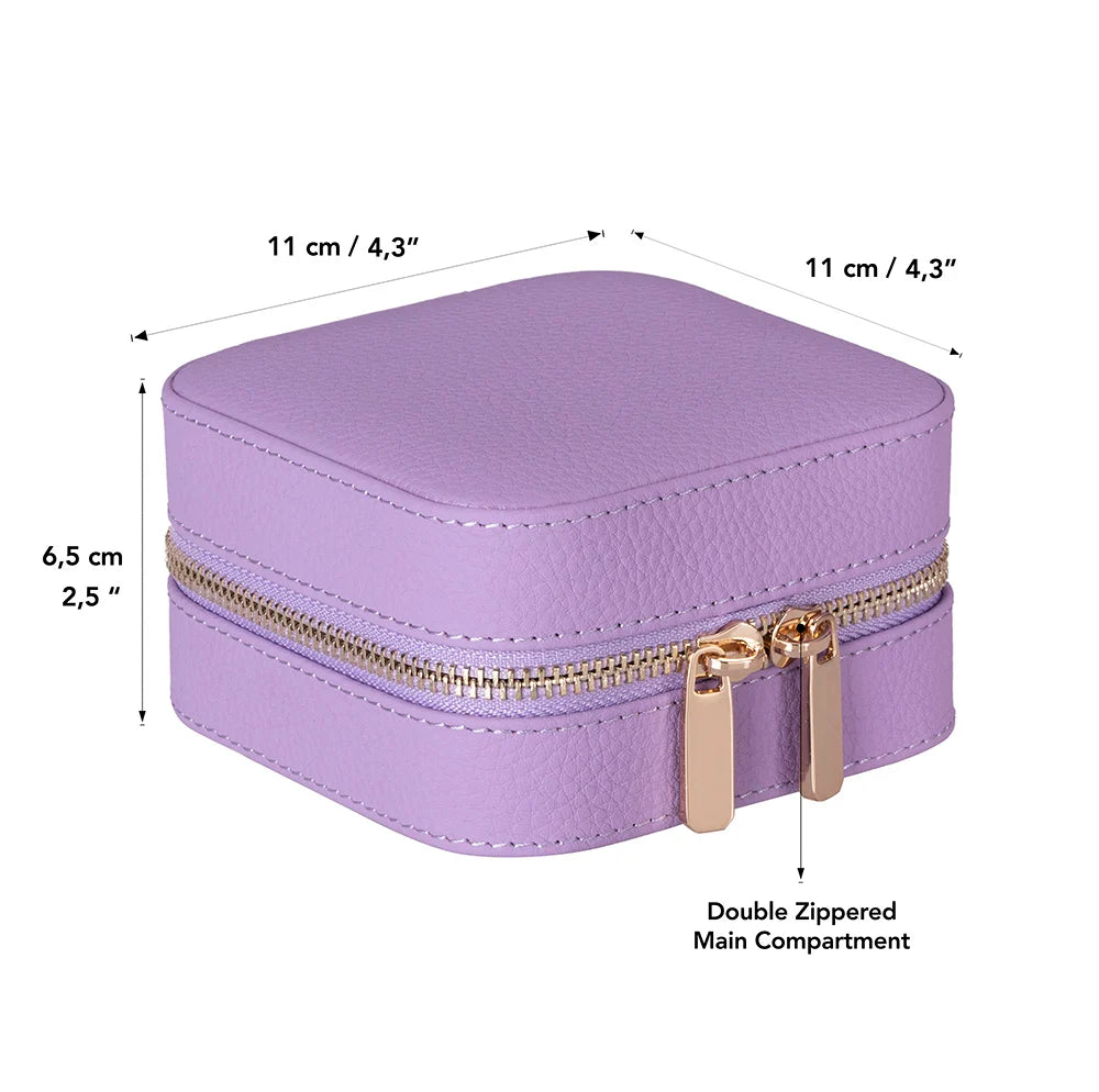 Amanda Jewelry Box, Medium aus echtem Leder aus echtem Leder