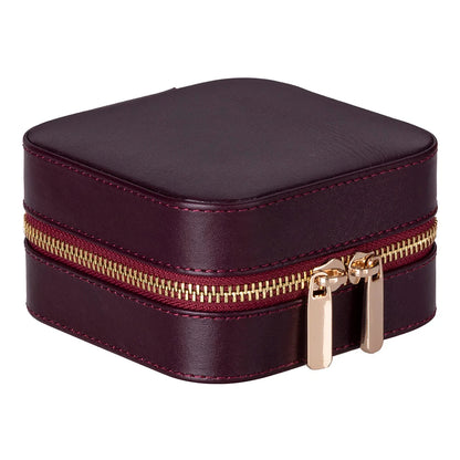 Amanda Jewelry Box, Medium aus echtem Leder aus echtem Leder