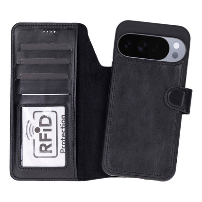 Magic Google Pixel 10 & 10 Pro / Pixel 11 & 11 Pro Detachable Leather Wallet Case