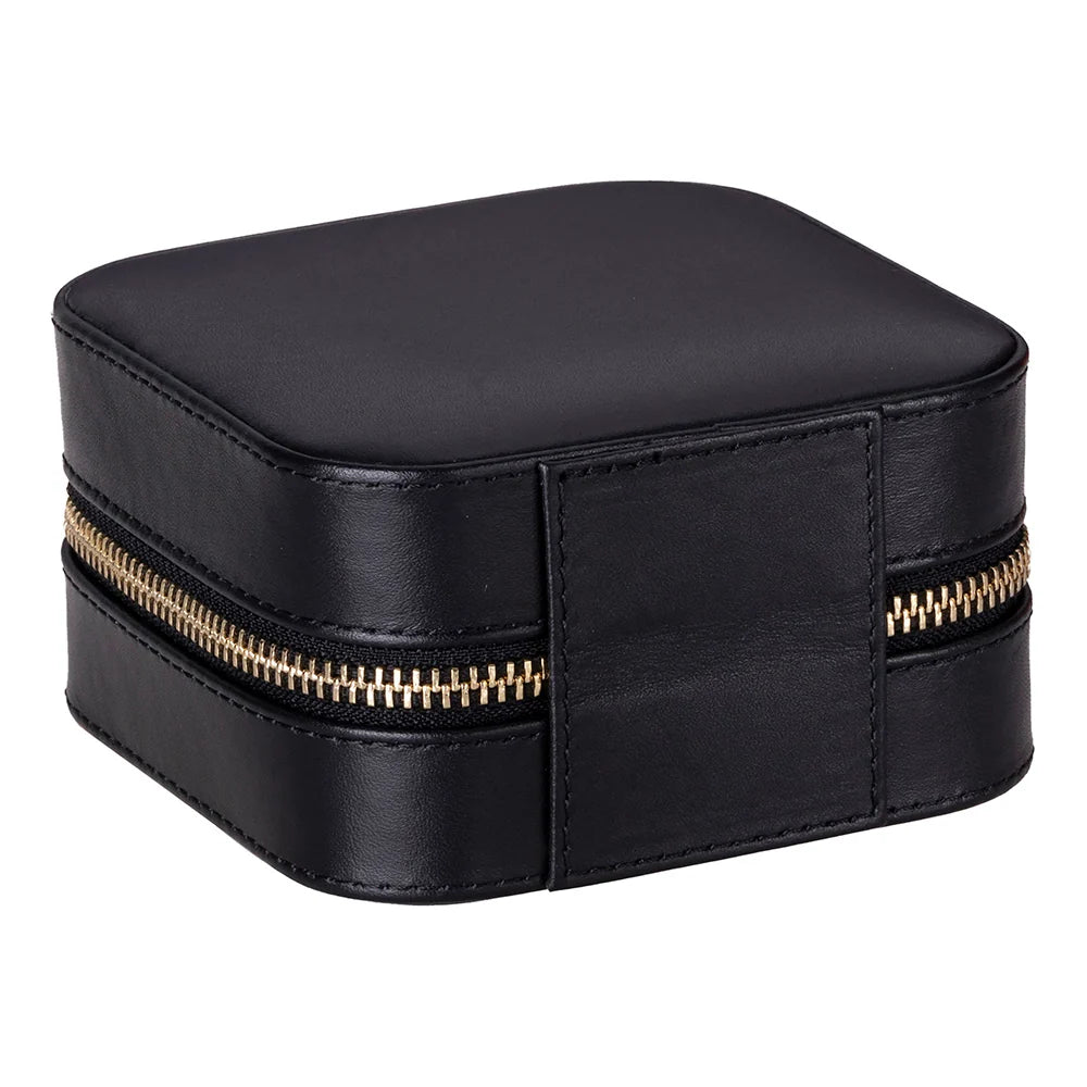 Amanda Jewelry Box, Medium aus echtem Leder aus echtem Leder