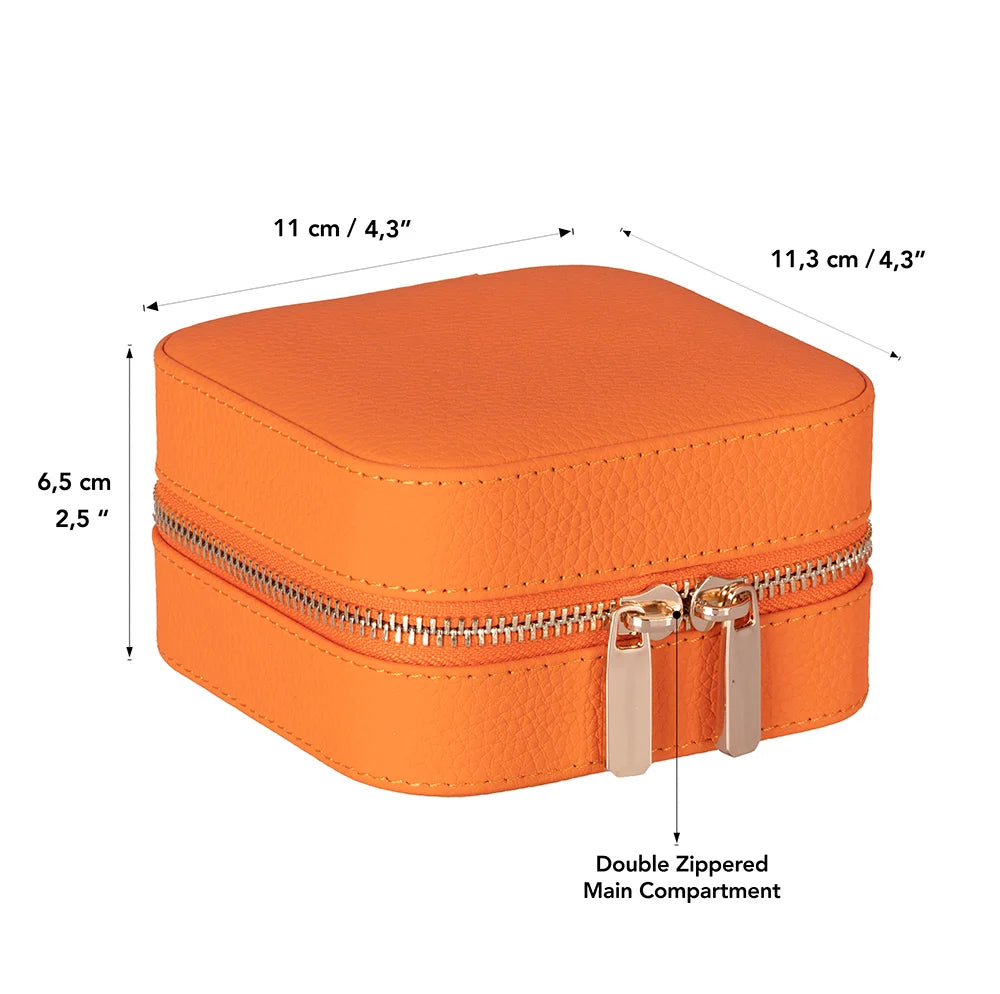 Amanda Jewelry Box, Medium aus echtem Leder aus echtem Leder