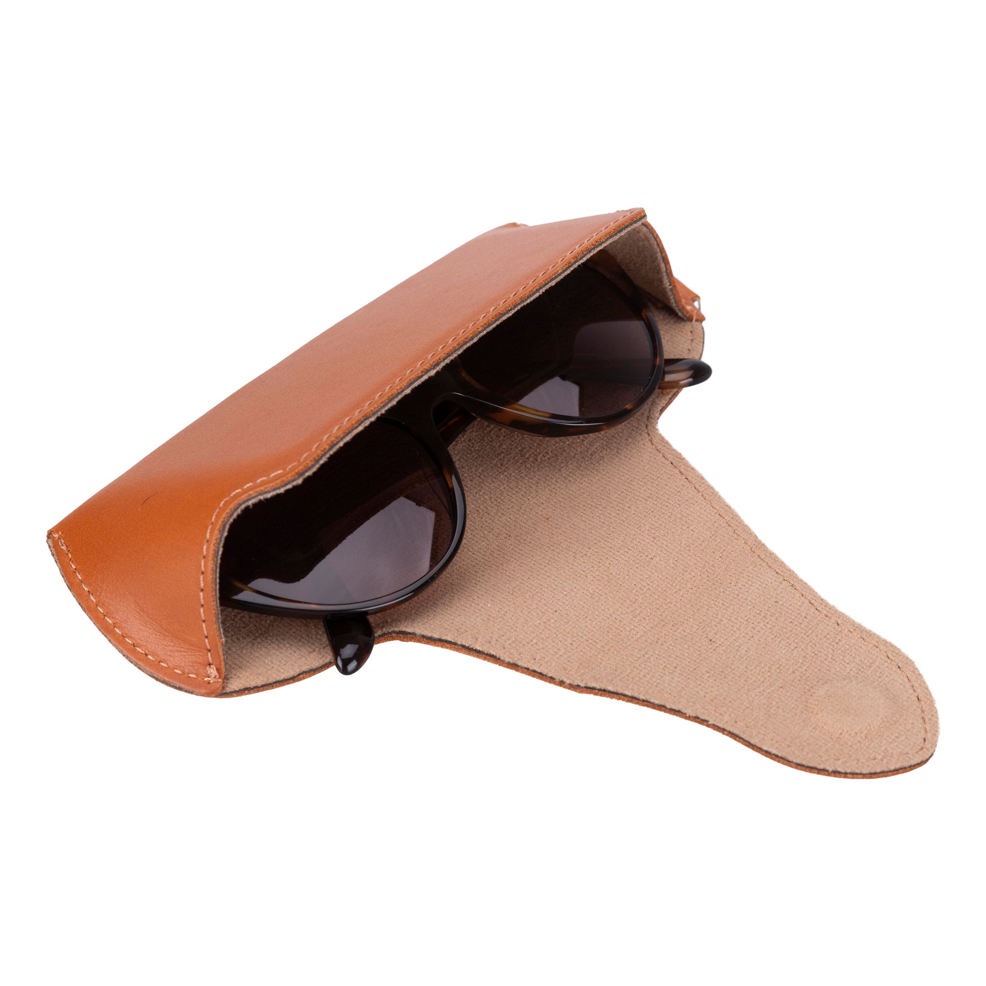 Roan Leather Glasses Case Tan