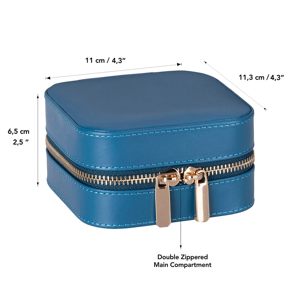 Amanda Jewelry Box, Medium aus echtem Leder aus echtem Leder