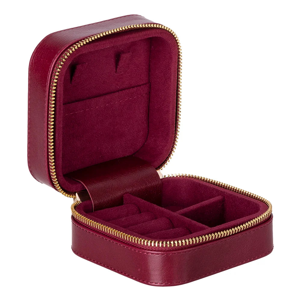 Amanda Jewelry Box, Medium aus echtem Leder aus echtem Leder