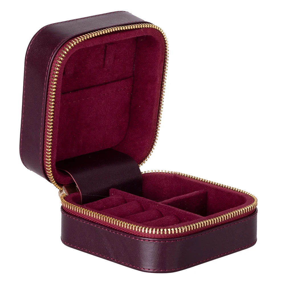 Amanda Jewelry Box, Medium aus echtem Leder aus echtem Leder