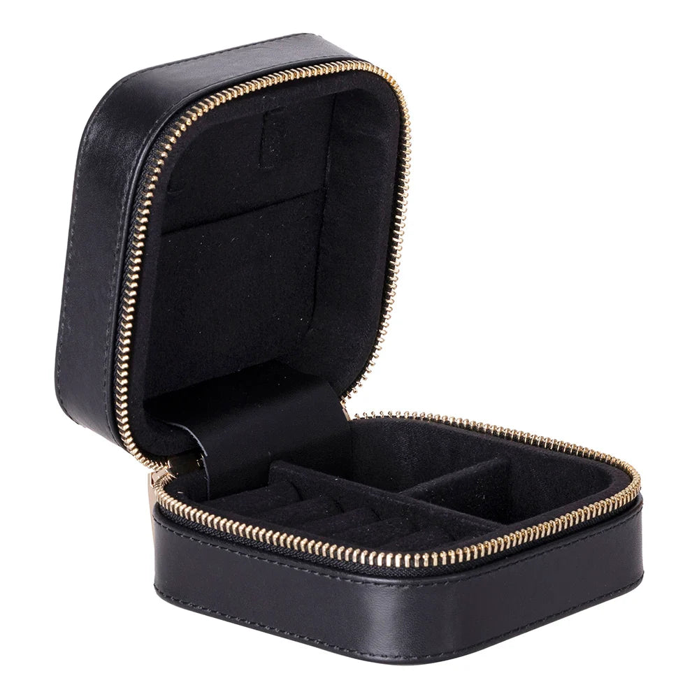 Amanda Jewelry Box, Medium aus echtem Leder aus echtem Leder