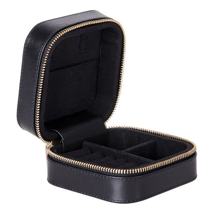 Amanda Jewelry Box, Medium aus echtem Leder aus echtem Leder