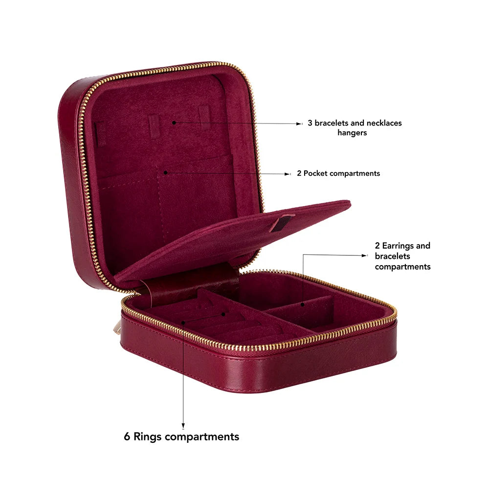 Amanda Leather Jewelry Box, Large