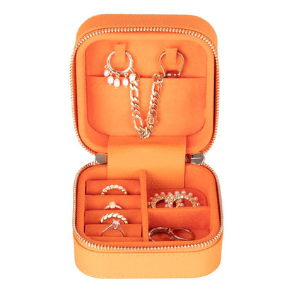 Amanda Jewelry Box, Medium aus echtem Leder aus echtem Leder