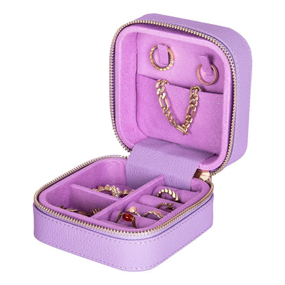 Amanda Jewelry Box, Medium aus echtem Leder aus echtem Leder