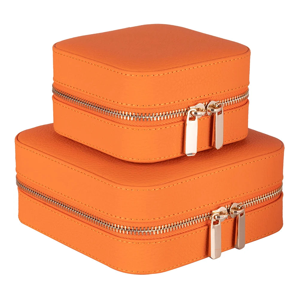 Amanda Jewelry Box, Medium aus echtem Leder aus echtem Leder