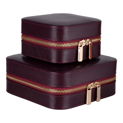 Amanda Jewelry Box, Medium aus echtem Leder aus echtem Leder