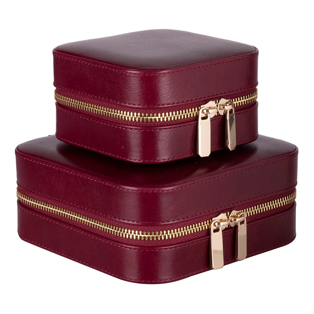 Amanda Jewelry Box, Medium aus echtem Leder aus echtem Leder