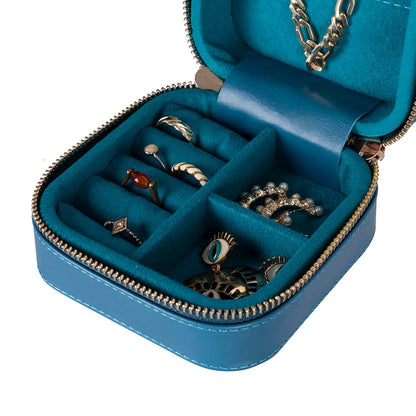 Amanda Jewelry Box, Medium aus echtem Leder aus echtem Leder