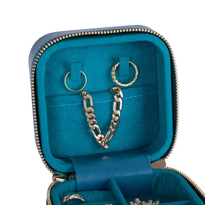 Amanda Jewelry Box, Medium aus echtem Leder aus echtem Leder
