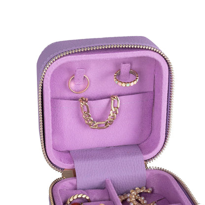 Amanda Jewelry Box, Medium aus echtem Leder aus echtem Leder