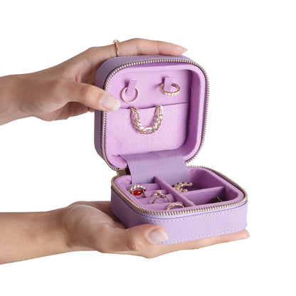 Amanda Jewelry Box, Medium aus echtem Leder aus echtem Leder