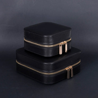 Amanda Jewelry Box, Medium aus echtem Leder aus echtem Leder